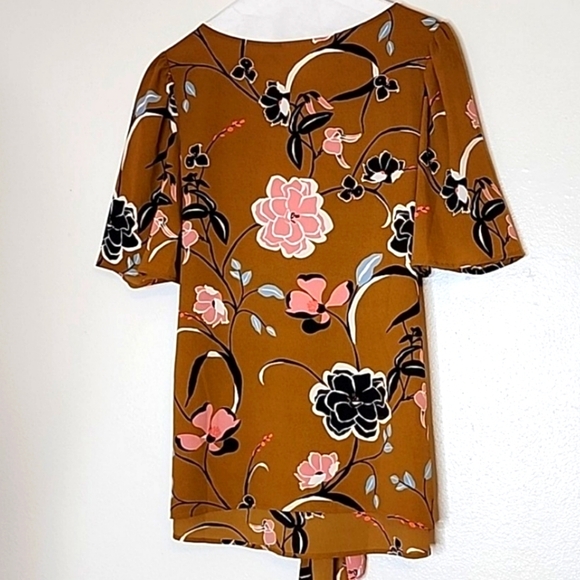 Motherhood Maternity Blouse Floral Top Boho Chic Pregnancy  Spring Summer Sleeve - Picture 1 of 9